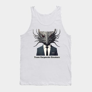 Team Corporate Creature in a Grey Suit Tank Top